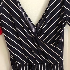 Express Blue and White Jumpsuit